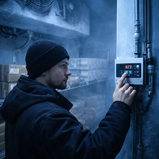 10 refrigeration technician adjusting control panel.webp