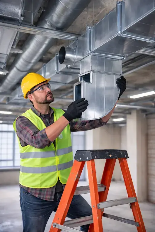 commercial hvac duct installation technician.webp